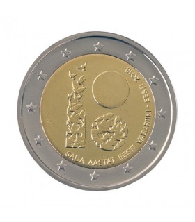 The two-euro coin dedicated to the centenary of the Republic of Estonia